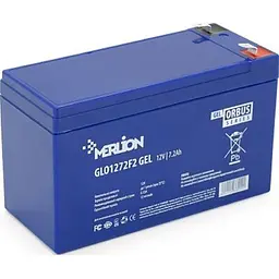 Батарея до ДБЖ Merlion GLO 12V 7.2Ah GEL (GLO1272F2 GEL)
