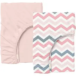 Набір простирадл на резинці Cosas ROSE ZIGZAG 60х120х12 см (SetSheet_Rose_ZigGreyRose_120x60)