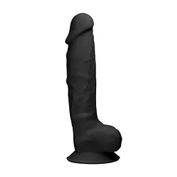 Фалоімітатор RealRock With Balls Ultra, 22.8 см (чорний)