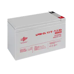 Акумулятор гелевий LPM-GL 12V - 7.5 Ah - мініатюра 3