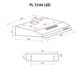 Витяжка плоска Perfelli PL 5144 W LED - мініатюра 12