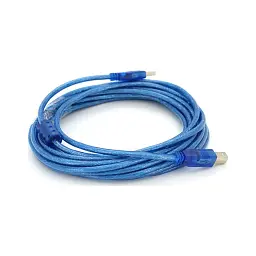 Кабель для принтера USB 2.0 AM/BM 5.0m ferrite blue Ritar (YT-AM/BM-5.0TBL) - мініатюра 2