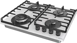 Варильна поверхня Gorenje газова на склі, 60см, чавун, білий - мініатюра 3
