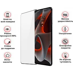Захисне скло BeCover Edge для Motorola Edge 50 Pro Black (712346) - мініатюра 3