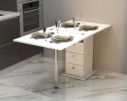 Кухонний стіл Gamma Style РОЗМАРИН Білий (700x700x750) - мініатюра 4