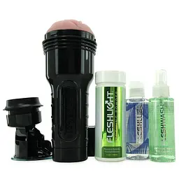 Мастурбатор Fleshlight Pink Lady Original Value Pack: присоска, змазка, чищення і відновлення - мініатюра 2