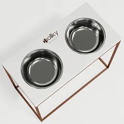 Hollky Base XL40 — миски на підставці для великих собак (2 × 1,8 л, висота 40 см) - мініатюра 5