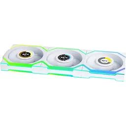 Комплект вентиляторів LIAN LI UNI Fan SL WIRELESS LCD 120-3 (G99.12SLLCD1W3W.00) White - мініатюра 2
