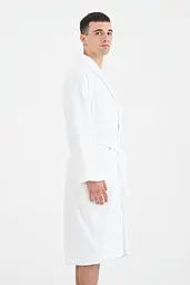 Халат махровий unisex Lotus Home - Basic Line white M - мініатюра 6