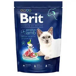 Сухий корм для котів із чутливим травленням Brit Premium by Nature Cat Sensitive з ягням 1.5 кг