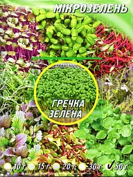 Насіння гречки зеленої для мікрозелені 50 г Геліос
