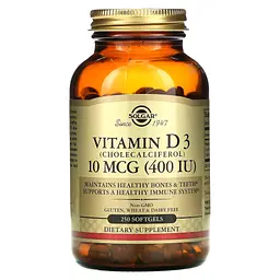 Вітамін Д3 Vitamin D3 (Холекальциферол) 10мкг (400 МО) - 250 софтгель