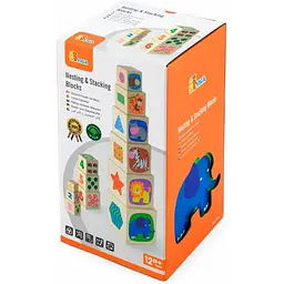 Кубики-пірамідка Viga Toys з цифрами дерев'яні (50392) - мініатюра 4