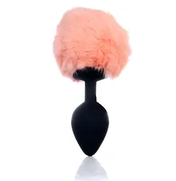Анальна пробка з хвостом B-Series Bunny Tail, 8.5 см