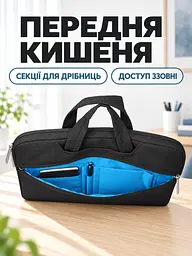 Тонка сумка для ноутбука 13.3 дюйма з плечовим ременем та кишенями (37261524) - мініатюра 6
