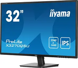 Монітор 31.5" Iiyama 31,5" X3270QSU-B1 QHD IPS 100Hz (X3270QSU-B1) - мініатюра 2