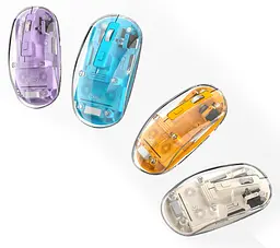 Комп'ютерна миша XO M12 Bluetooth wireless transparent Yellow teh0022041 - мініатюра 4