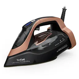 Праска Tefal Ultimate Power Pro FV9E50E0 3200 Вт 300 г/хв 350 мл керамічна підошва чорно-рожевий