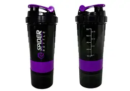 Шейкер спортивний EasyFit Spider 0,5 л Чорно-фіолетовий (EF-7200-V)