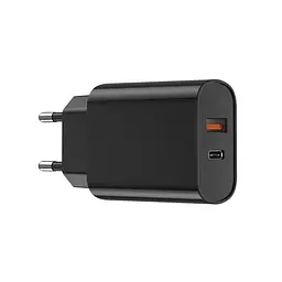 МЗП WIWU Wi-U002 Type C PD+QC Charger EU Plug Black - мініатюра 2