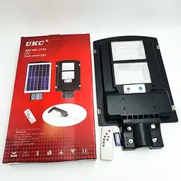 Ліхтар вуличний акумуляторний світильник 10000mAh з пультом на сонячній батареї LED Solar Street Light 90W UKC 7142 - мініатюра 5