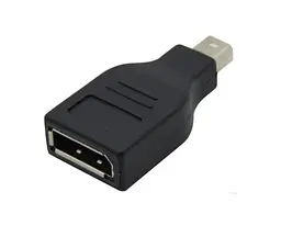 Перехідник mini DisplayPort M DisplayPort F, чорний