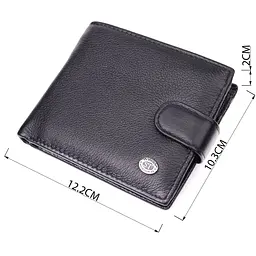 Горизонтальне чоловіче портмоне з натуральної шкіри ST Leather 22487 чорний - мініатюра 8