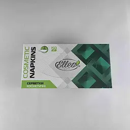 Косметичні серветки Elleo Soft двошарові, 150 шт, 20×20 см, білі, у картонній коробці - мініатюра 3