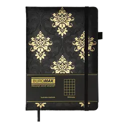 Блокнот діловий Buromax Royal А5 96 арк. в клітинку обкладинка штучна шкіра чорний (BM.295125-01) - мініатюра 2