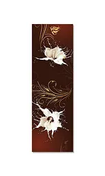 Декоративна наклейка на двері Білі квіти Бризки ПВХ Абстракція Коричневий 65х200 см Happy Pocket Z184013 - мініатюра 2
