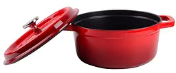 Каструля чавунна Ringel Essen з кришкою 24 см (3.8 л) (RG-2300-24) - мініатюра 2