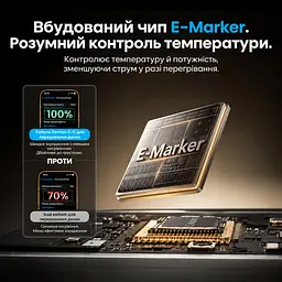 Кабель Vention TSGBG USB-C - USB-C PD 100 Вт 1,5 м чорний (TSGBG) - мініатюра 11