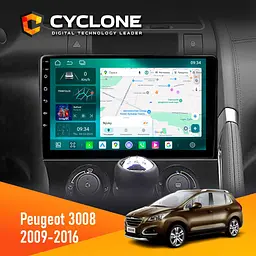 Штатна магнітола Peugeot (3008) 2009-2016 Cyclone C9-013 4x64 DSP 4G Cyclone (НФ-00007390)