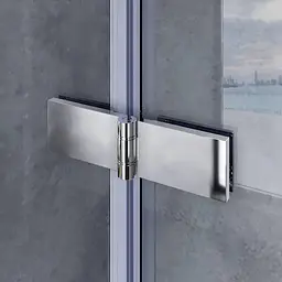 Шторки скляні на ванну Koer SR BS05-90x140-TR-01 прозоре скло Easy Clean 6 мм, хром KR5372, Універсальна, прозорий, хром - мініатюра 5
