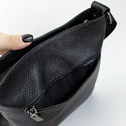 Сумка чоловіча шкіряна Handycover S241 чорна без кишень - мініатюра 4