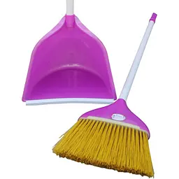 Совок для прибирання Zambak Plastik та щітка з довгими ручками фіолетовий (ZP-129v) - мініатюра 4