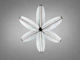 Елегантна стельова LED люстра Diasha 2407/6L CG хром 75W з пультом диммер 67 см 12–20 м2 - мініатюра 3