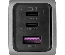 Зарядний адаптер блок Ugreen CD381 Nexode Pro 65 W 3 порти 2C1A (UGR-25261) - мініатюра 3