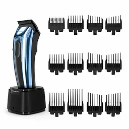 Rowenta Машинка для стрижки Barber Experience, для голови, мережа+акум., роторний мотор DC, насадок-12, нержавіюча сталь з покриттям DLC, синій