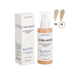 Тональний крем для обличчя Освітлення Collagen Whitening Moisture Foundation SPF15 (21) Enough 100 мл - мініатюра 3