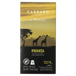 Уцінка. Кава в капсулах Carraro Nespresso Rwanda, 10 капсул 