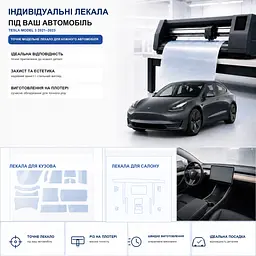 Набір Плівок захисних для салону Tesla Model 3 2021-2023 TPH (Кансолі Дисплея Ручок) - мініатюра 3