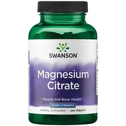 Мінеральна добавка Swanson Magnesium Citrate Super Strength 240 таблеток