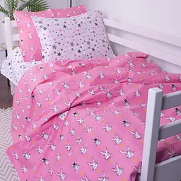 Комплект постільної білизни MirSon Kids Time 17-0528 Bunnies pink дитячий - мініатюра 2