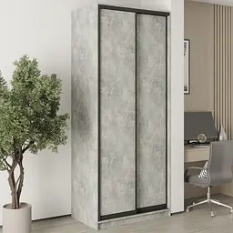Шафа-купе дводверна MebelStar Стандарт BG 2ДСП 100x45x240 см Бетон (MBS-9967)