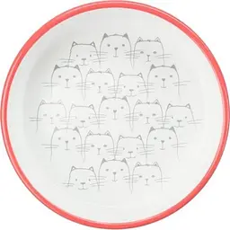 Миска для котів Trixie коротконосі породи керамічна 0.3 л 15 см червона з білим (24771) - мініатюра 2