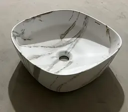 Умивальник накладний Mixxus Premium Diverse-0104 marble 370x370x135 мм MP6537, Мармур - мініатюра 5