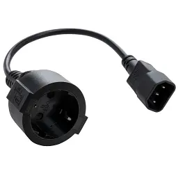 Кабель живлення C14 to Schuko 0.75mm2 Copper Vinga (VPCC14S75C)