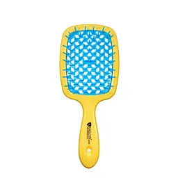 Щітка для волосся Salon Professional продувна 20 см SP0099 SL, Жовта з блакитним