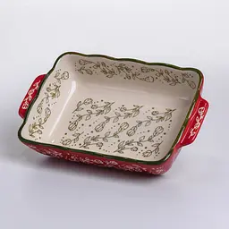 Форма для випікання Vintage 23×14×5 (см) прямокутна форма для випікання в духовці з ручками Червоний Yiwu HM05-09 - мініатюра 5